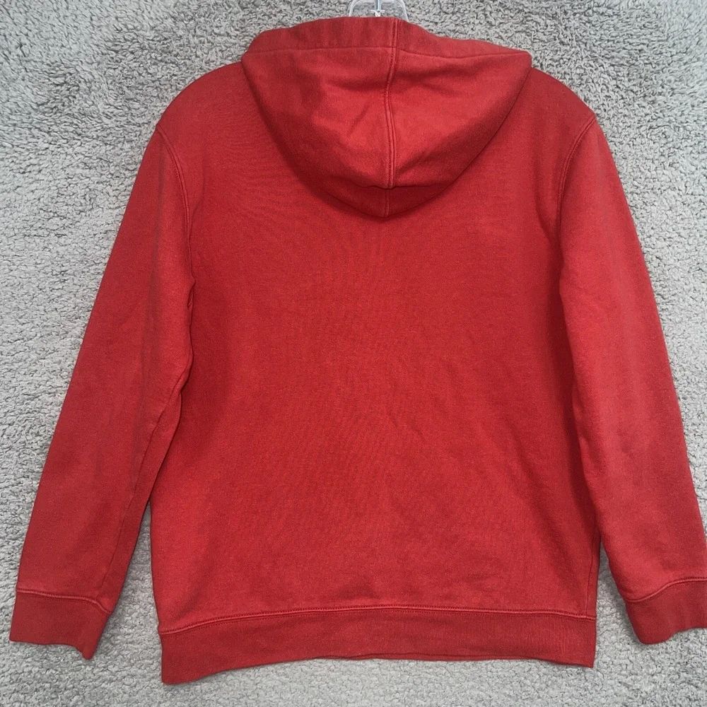 VANS Off The Wall‎ Hoodie Youth Size L Red Pullover Skateboarding Logo Sweater